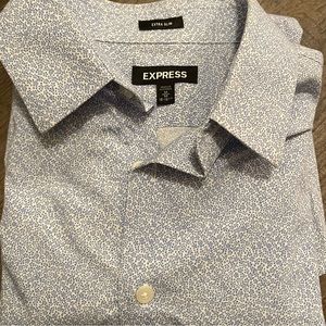 Express Men’s Dress Shirt - Blue Floral Print